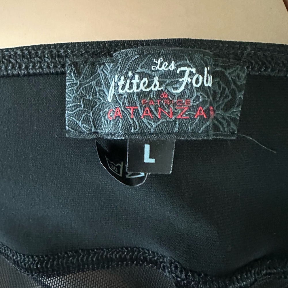 Patrice Catanzaro Les P’Tites Folies Herald Body Pants, Black Mesh, size L NWOT - Picture 4 of 4